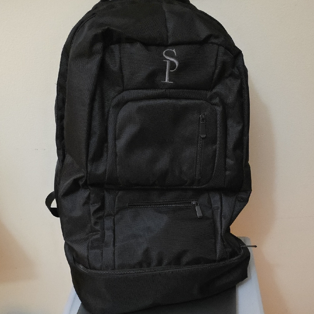 Black Durable Sneaker Backpack With Multiple Comp… - image 1